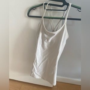 White strappy back lululemon tank